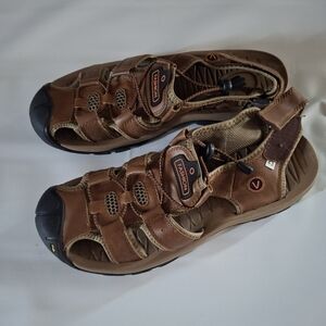 Men's Brown Sandals Sz 9 New Genuine Leather